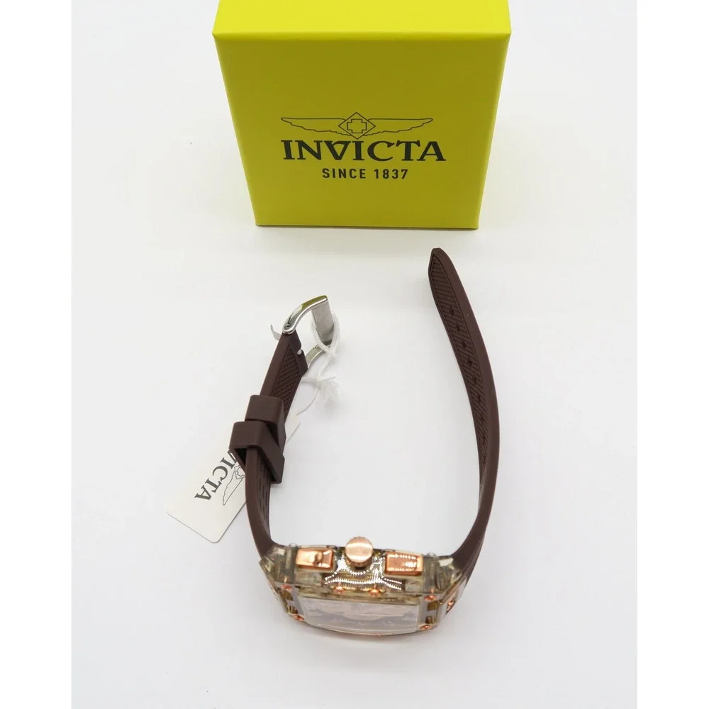 Invicta S1 Rally Men's 42mm Brown Allogrip Silicone Chronograph Watch New in Box